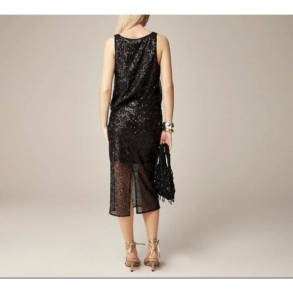 J.Crew Collection Sequin Top & Midi Skirt Set Black Size Small Top & 6 Skirt NWT - Picture 2 of 15